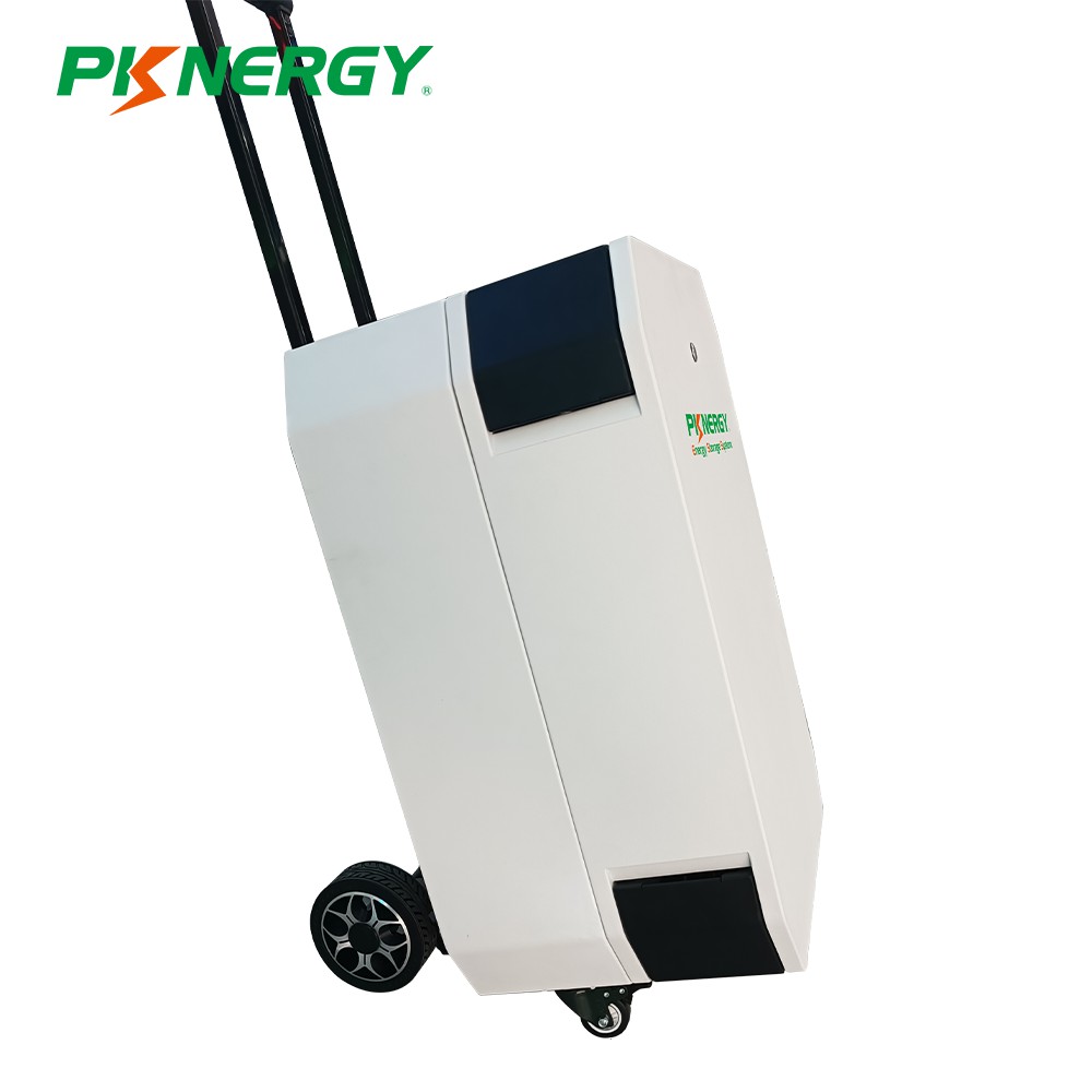 5Kwh-30Kwh Portable Solar Battery 51.2V 100Ah LiFePO4 with Strong Wheels for Outdoor Camping and Home Backup Power PKNERGY