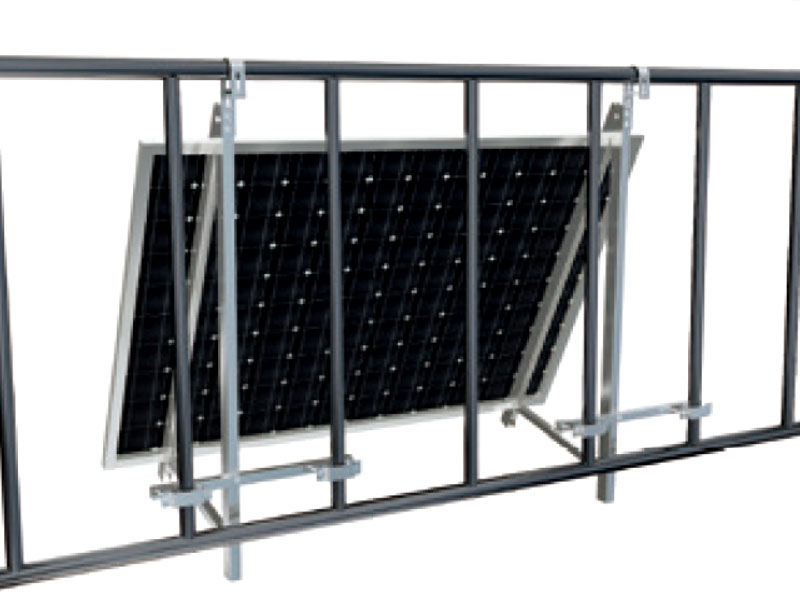 Balcony Solar Bracket 0-30° Adjustable Angle Wall Mounted Railing Flat Installation for Solar Panels with Frame