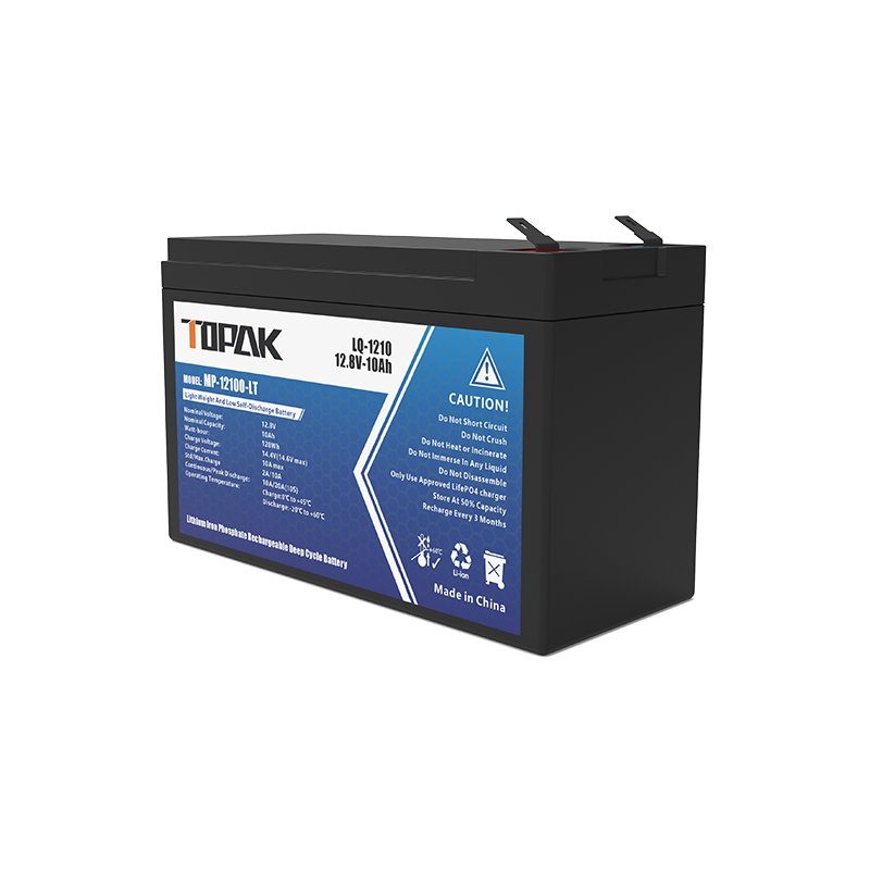 12.8V 10Ah 20A LiFePO4 Battery Lightweight Portable Power for Electric Tools and Toys TOPAK