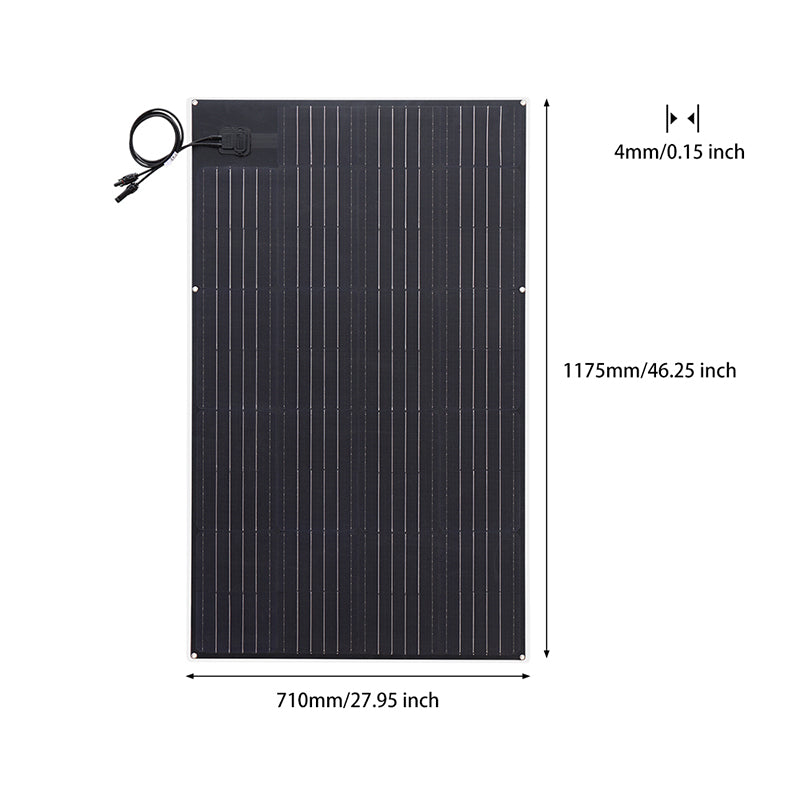 Solar Panel 150W Mono PERC ETFE Flexible for RV Marine Off-Grid Solarparts