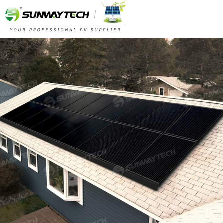 Sunway Solar 550w Bifacial Solar Panel Mono Half-Cell 182mm Full Black High Efficiency for Residential and Commercial PV Systems