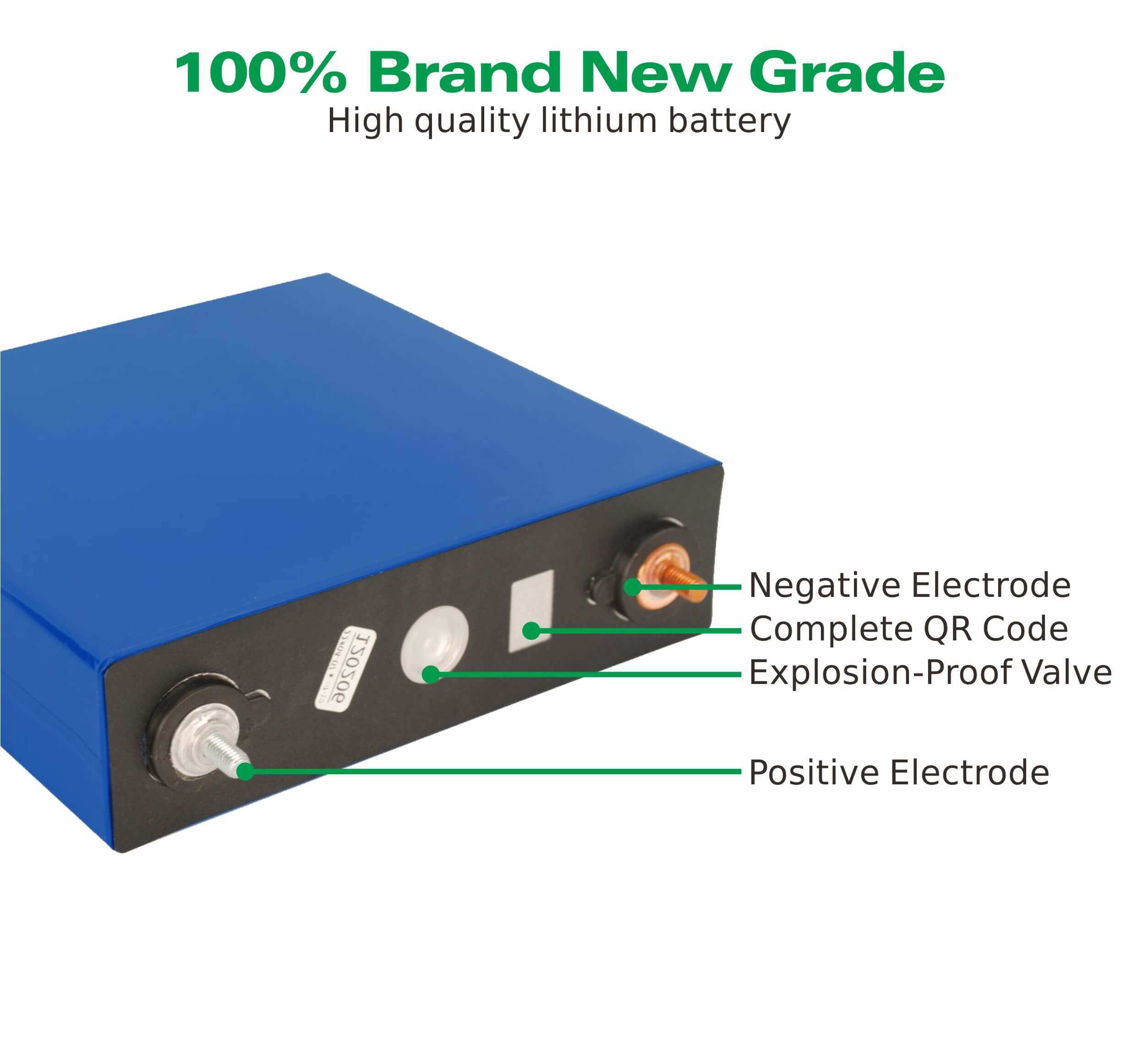 120ah 3.2v Lifepo4 Battery Cell High Capacity Long Life for Solar Storage and EV Applications