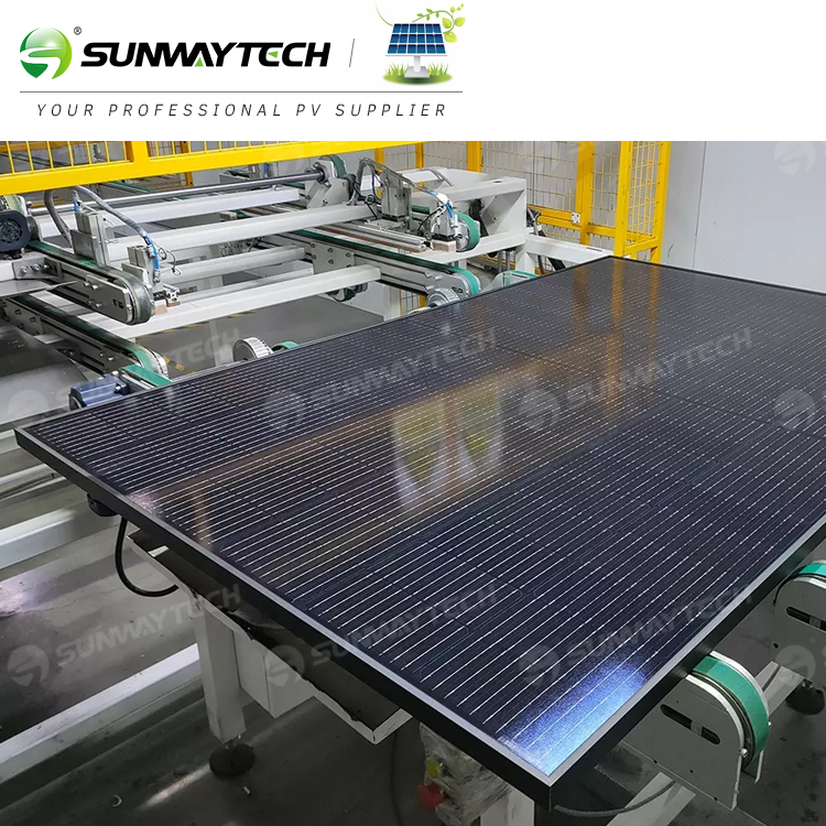 Sunway Solar 550w Bifacial Solar Panel Mono Half-Cell 182mm Full Black High Efficiency for Residential and Commercial PV Systems