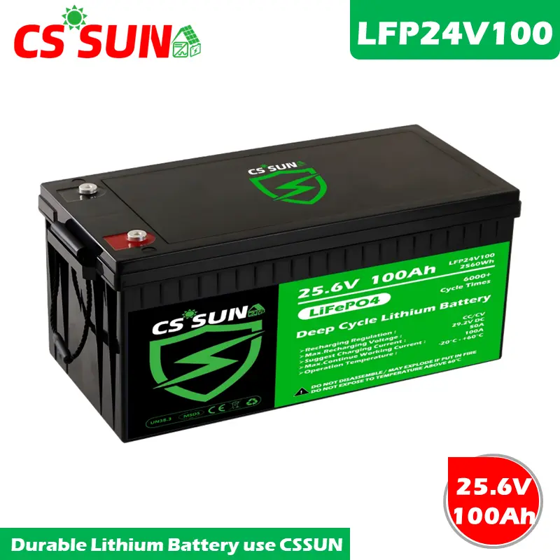 LFP24V150 25.6V 150Ah Lithium Battery Deep Cycle LiFePO4 High Cycle Life for Off-Grid Solar and Wind Energy Storage