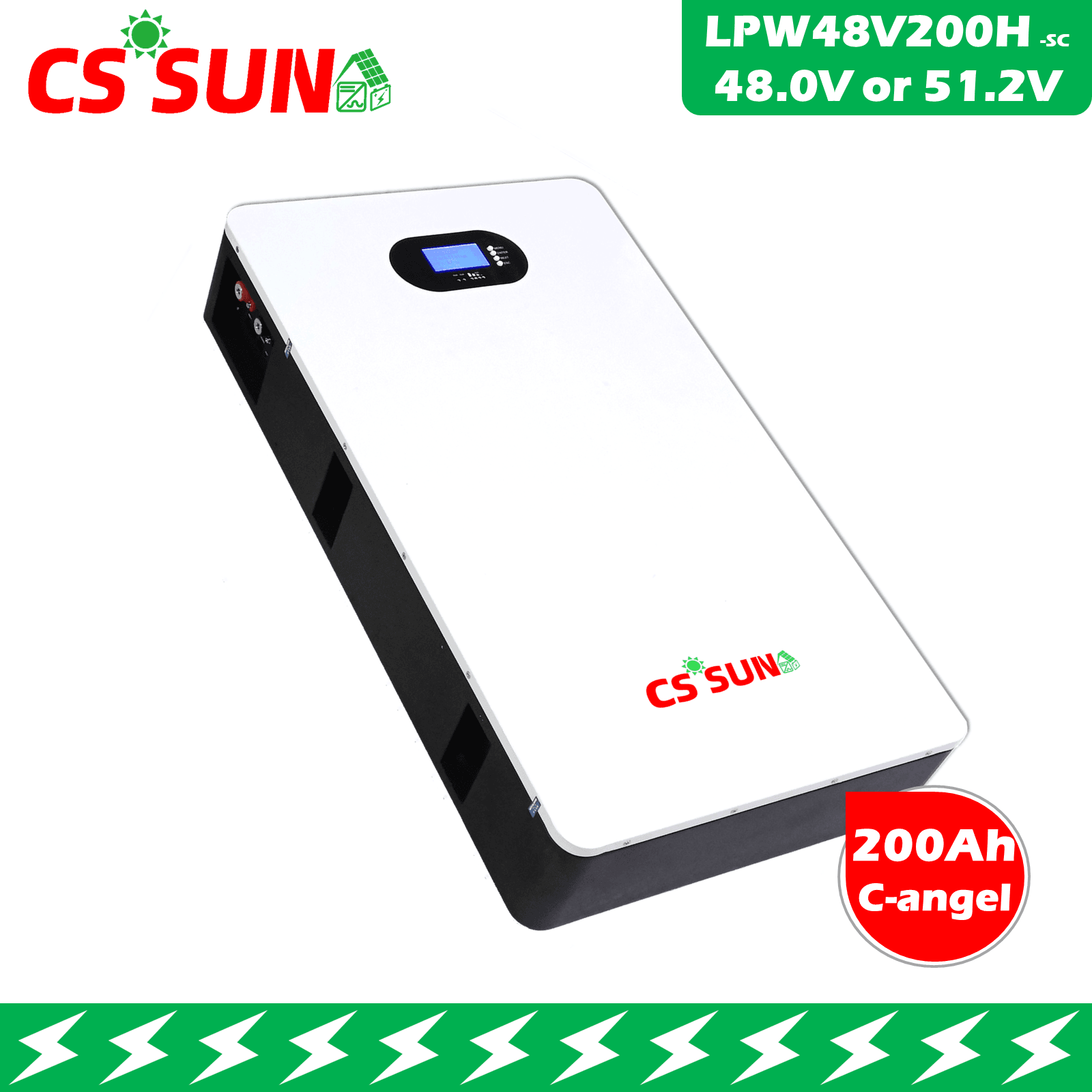 LPW48V300H 51.2V 300Ah LiFePO4 Power Wall Battery Long Cycle Life, High Energy Density for Solar Storage and Backup Power CSSUN