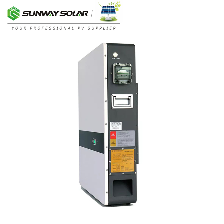 Sunway 51.2V 200Ah 10Kwh European Warehouse Wall Mounted Lithium Battery LifePo4 High-Capacity Energy Storage for Home Solar Systems