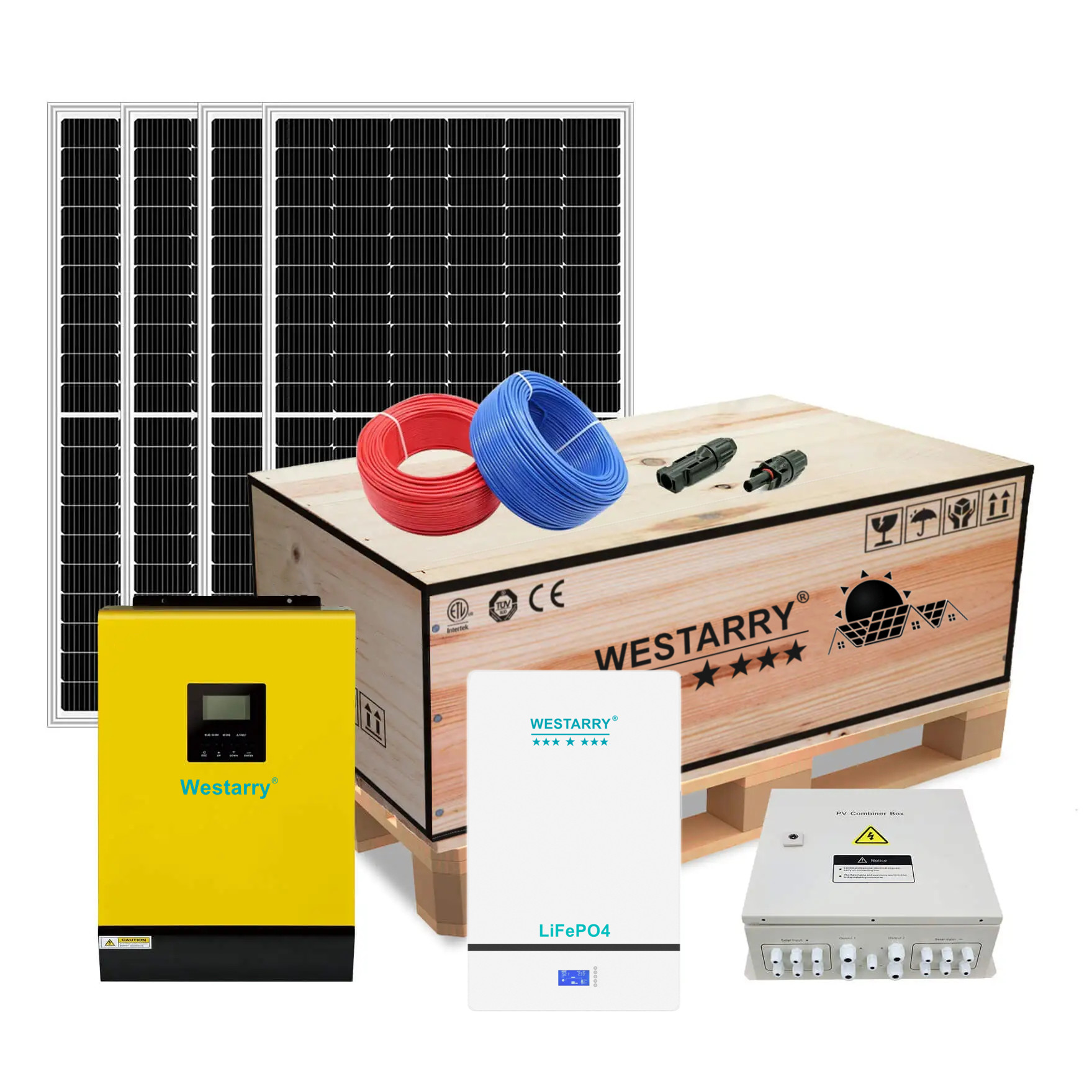 5KW Hybrid Solar System 5000W Off-Grid On-Grid Inverter Kit for Home Use Westarry