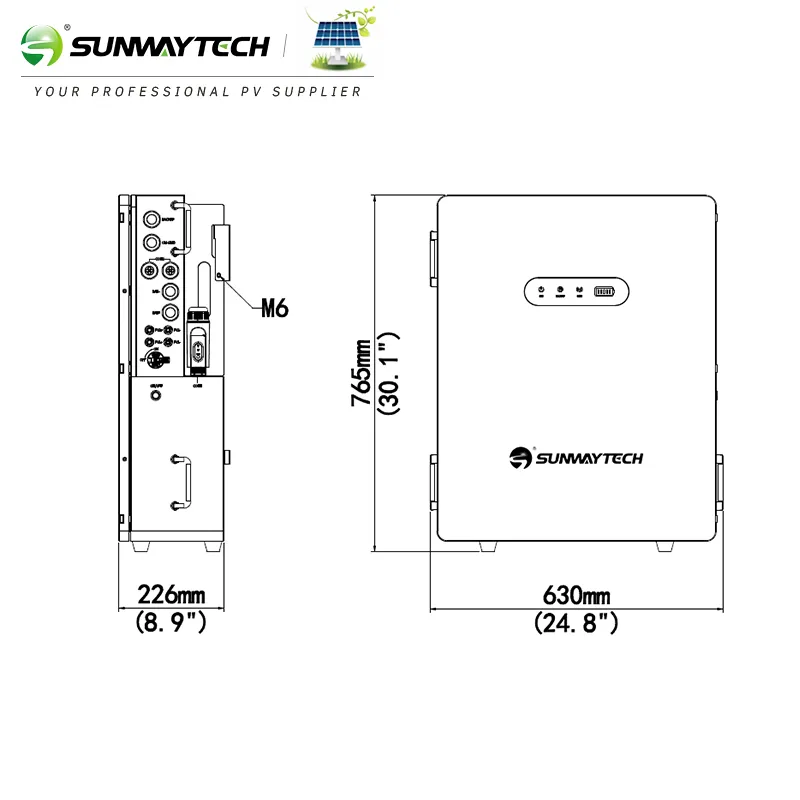 Sunway All In One 6Kw 5Kwh Energy Storage System LiFePO? Battery 6000 Cycles 10ms Backup Power for Residential Use