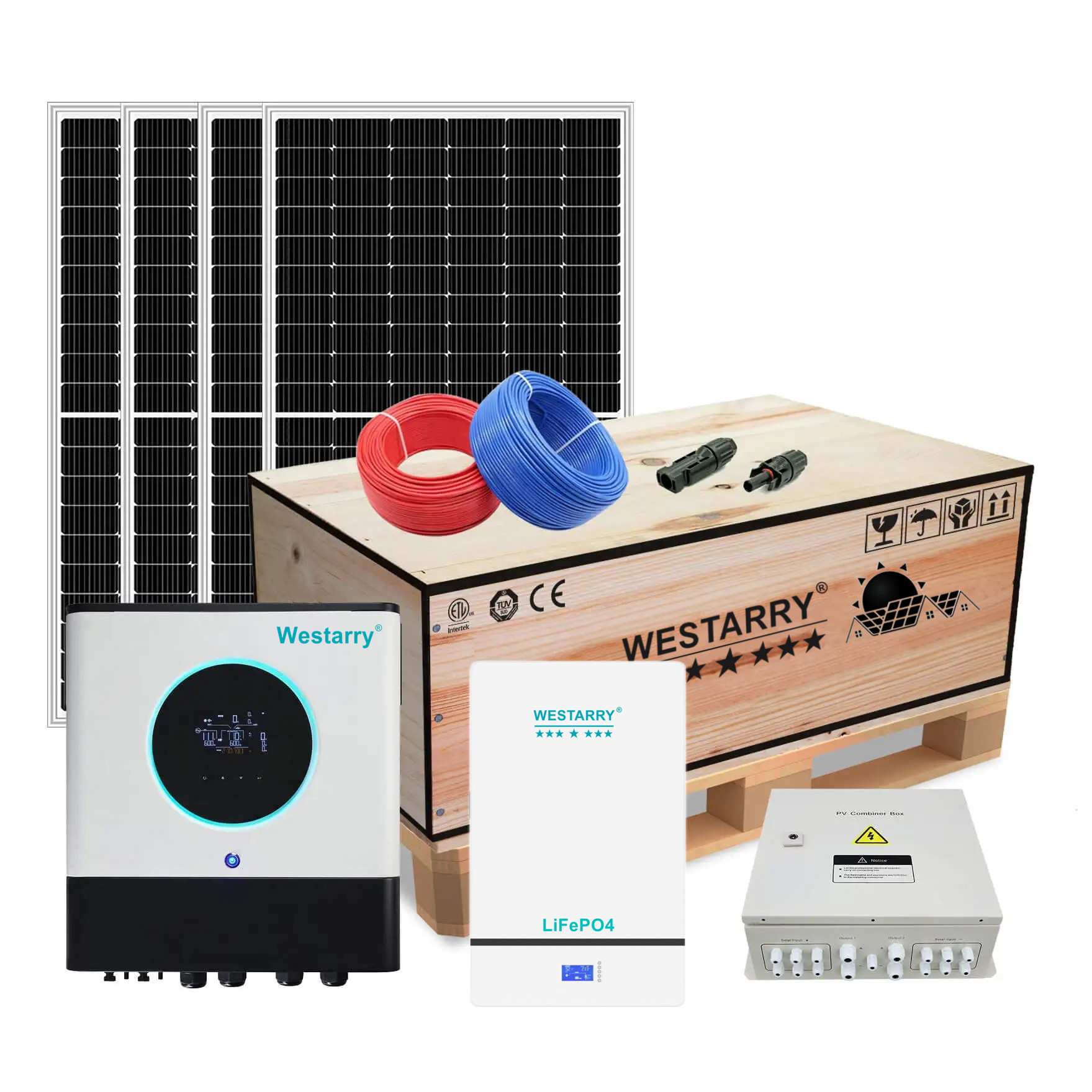 10KW Off-Grid Solar Energy System 10000W Hybrid Power Kit for Home and Commercial Use Westarry