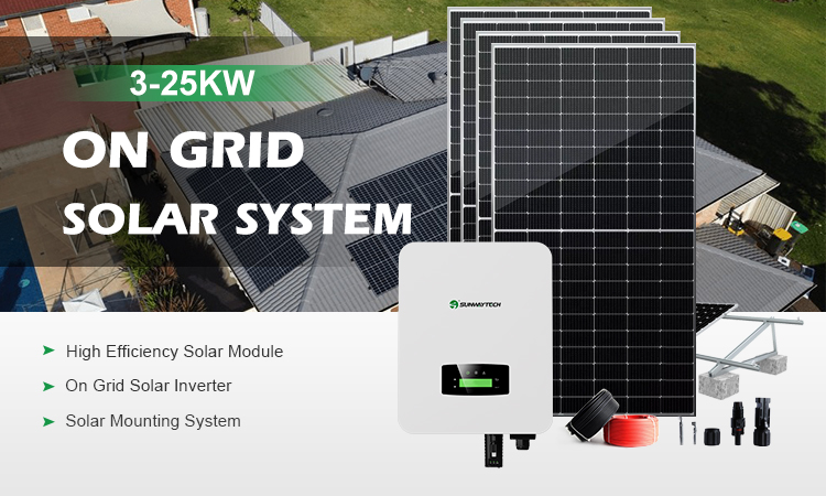 Sunway 3KW-25KW On-Grid Solar Power System Monocrystalline Silicon CE/TUV Certified for Residential and Commercial Use