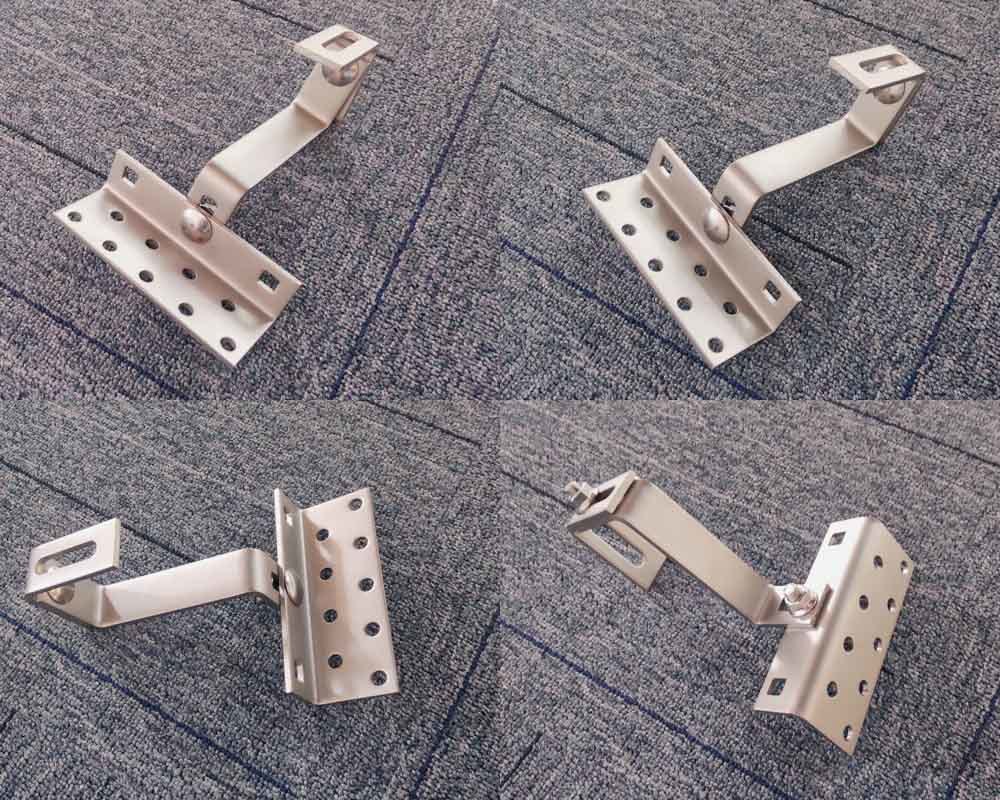 Stainless Steel 304 Adjustable Double Flat Tile Hook for Solar PV Mounting on Tile Roofs