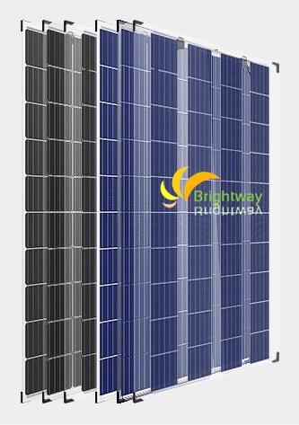 Double Glass Transparent/Monocrystalline Solar Panel 290W Anodized Aluminium Frame IP67 Junction Box for Outdoor Lighting Brightway
