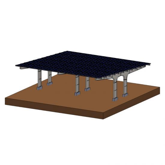 Galvanized Steel Residential Solar Carport Single or Double Bay for Home and Commercial Use YANGLIN