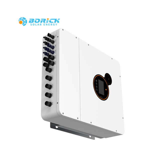 IP65 Three-Phase Inverter 8kW/10kW/12kW Dual MPPT Off-Grid/Hybrid Solar Power System for Residential and Commercial Use