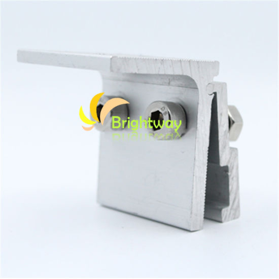 Aaj018 Aluminum Clamping for Roof Colour Steel Tile Solar System Installation Light Weight Corrosion Resistant 6063-T5 Material for Ground and Roof Mounting BWS