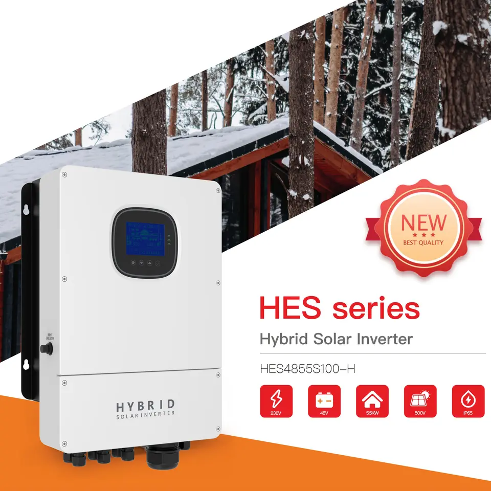TTN Hybrid Solar Power Inverter 5.5KW 48V 100A MPPT WiFi Enabled Off-Grid System for Home and Commercial Use TTN