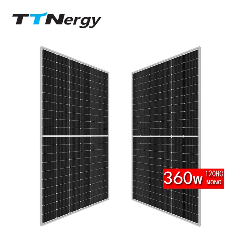 Solar Panels 250W-380W High Efficiency Monocrystalline PERC Half Cell for Residential and Commercial PV Systems TTN