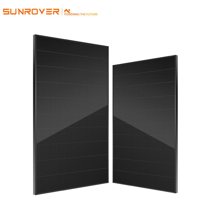 550w Full Black Solar Shingles Monocrystalline PERC BIPV Roof Tiles for Residential and Commercial Installations Sunrover