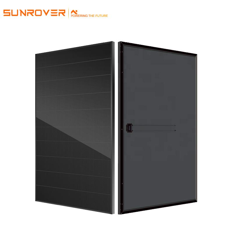550w Full Black Solar Shingles Monocrystalline PERC BIPV Roof Tiles for Residential and Commercial Installations Sunrover