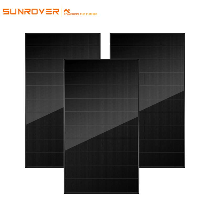 Shingled 410W Solar Panel Full Black Mono PERC Module for Commercial and Residential Rooftop Installations Sunrover