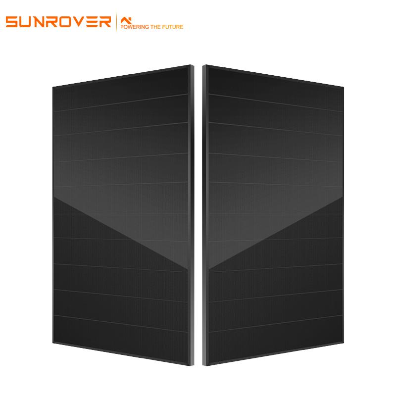 Full Black Solar Panel 400W Monocrystalline PERC 21.34% Efficiency All-Black Frame for Residential and Commercial Rooftop Installations Sunrover