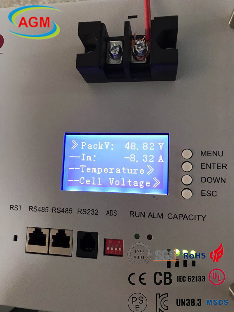LiFePO4 Lithium Battery 48V 100Ah with LCD Screen for 5G Base Station Solar Rooftop Backup Power