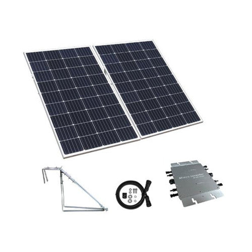 1200W Micro system for balcony 8pcs 150W glass solar panels with micro inverter for apartment balcony installation