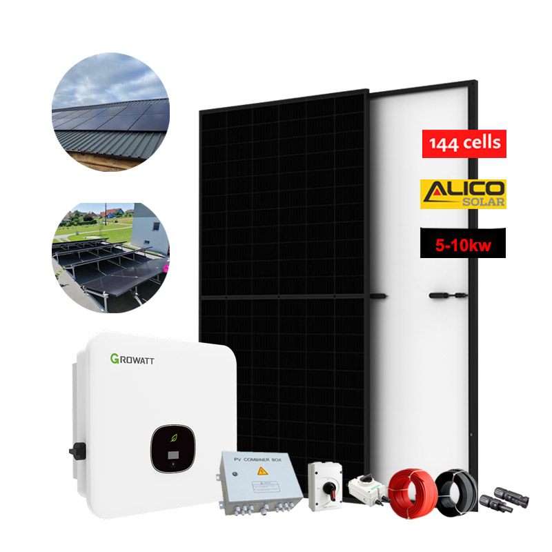 3kw – 30kw Residential On Grid Tie Solar System High Efficiency Net Metering for Home Use Alicosolar