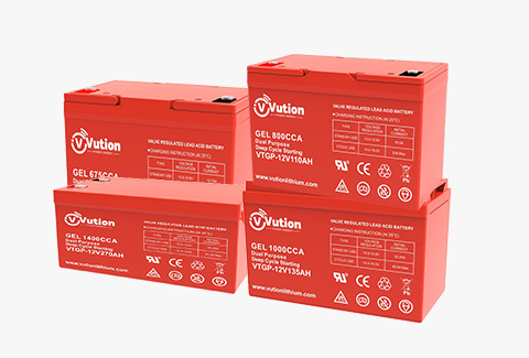 Vution Dual Purpose Gel Series Battery 12V 85-270Ah Deep Cycle & Starting Marine RV Solar CCA 675-1400A