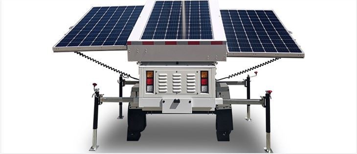 Wind Turbine And Solar Mobile Trailer 38.4KWH AGM Battery Off-grid Power Station for Outdoor Events BIGLUX