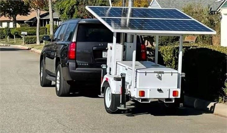 Solar Power Generator 2kW Pure Sine Wave 9600Wh GEL Battery Off-Grid Solar Trailer for Outdoor & Emergency BIGLUX