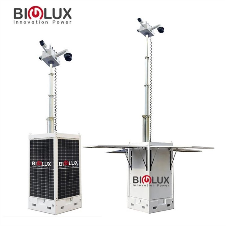 Solar Surveillance System 3x460W Solar Panel, 10800Wh GEL Battery Industrial Construction Site Security BIGLUX