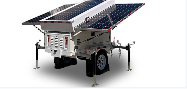 Wind Turbine And Solar Mobile Trailer 38.4KWH AGM Battery Off-grid Power Station for Outdoor Events BIGLUX