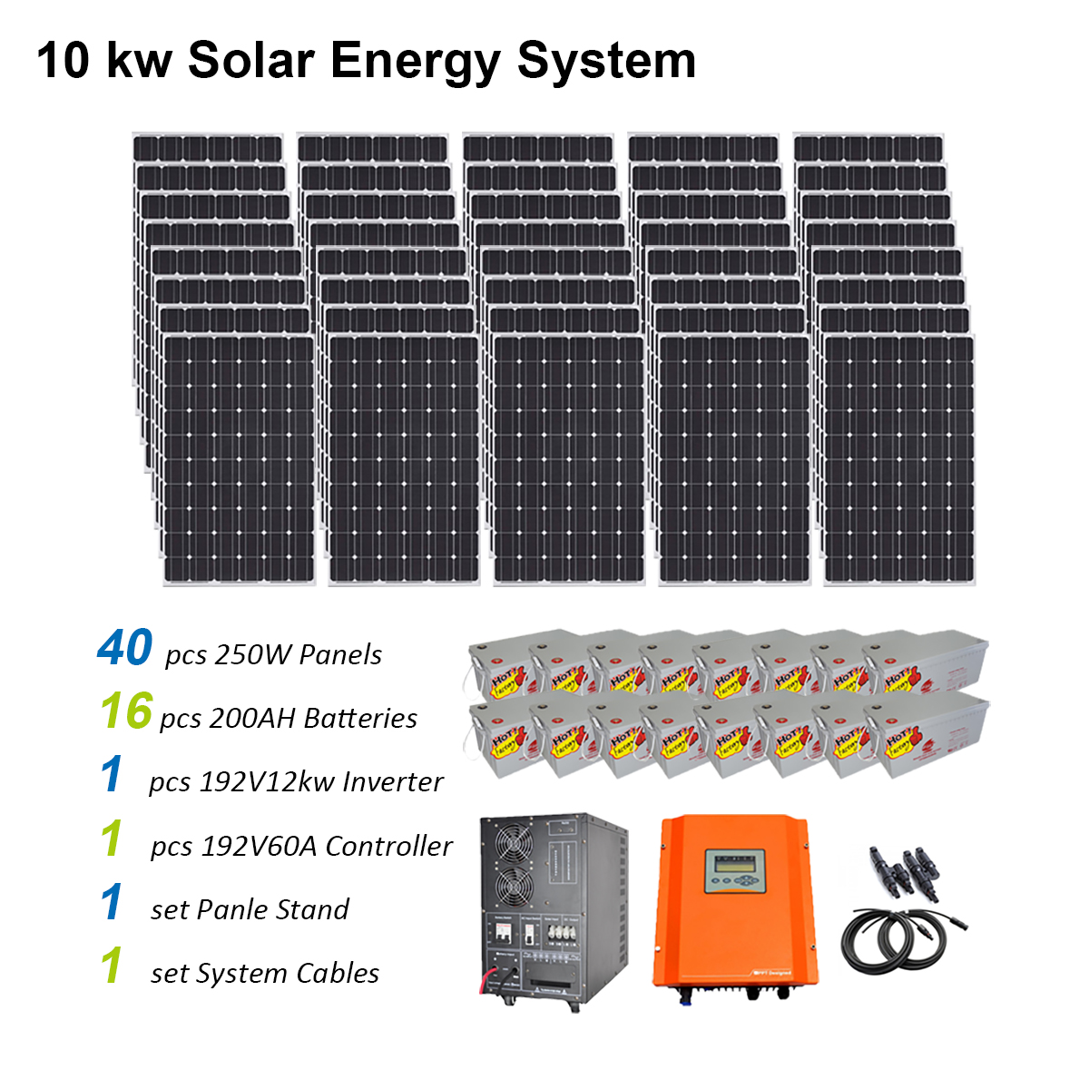 Floor-standing 10kw Off Grid Pure Sine Wave Solar Power System Inverter High-Efficiency MPPT Charge Controller for Residential and Commercial Backup Power