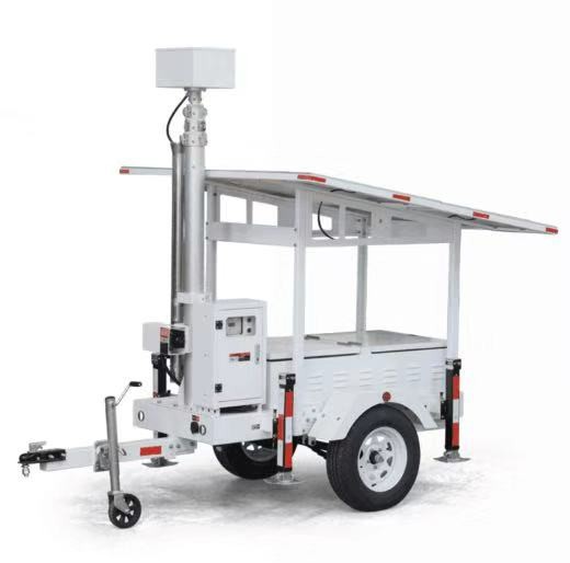 Solar Security Tower 2×460W Mono Solar Panel, 9600Wh GEL Battery Outdoor Surveillance for Hotels Biglux