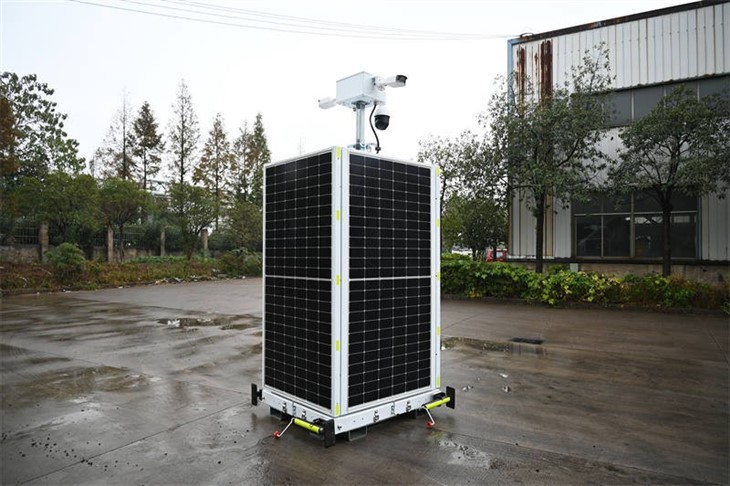 Solar Surveillance System 3x460W Solar Panel, 10800Wh GEL Battery Industrial Construction Site Security BIGLUX