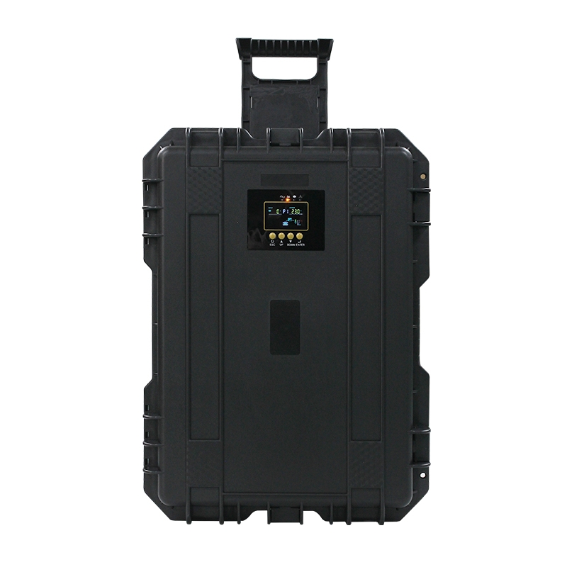 Trolley Mobile Solar Generator 5000W Portable Power Station with Sine Wave Inverter for Outdoor Emergency Backup Power