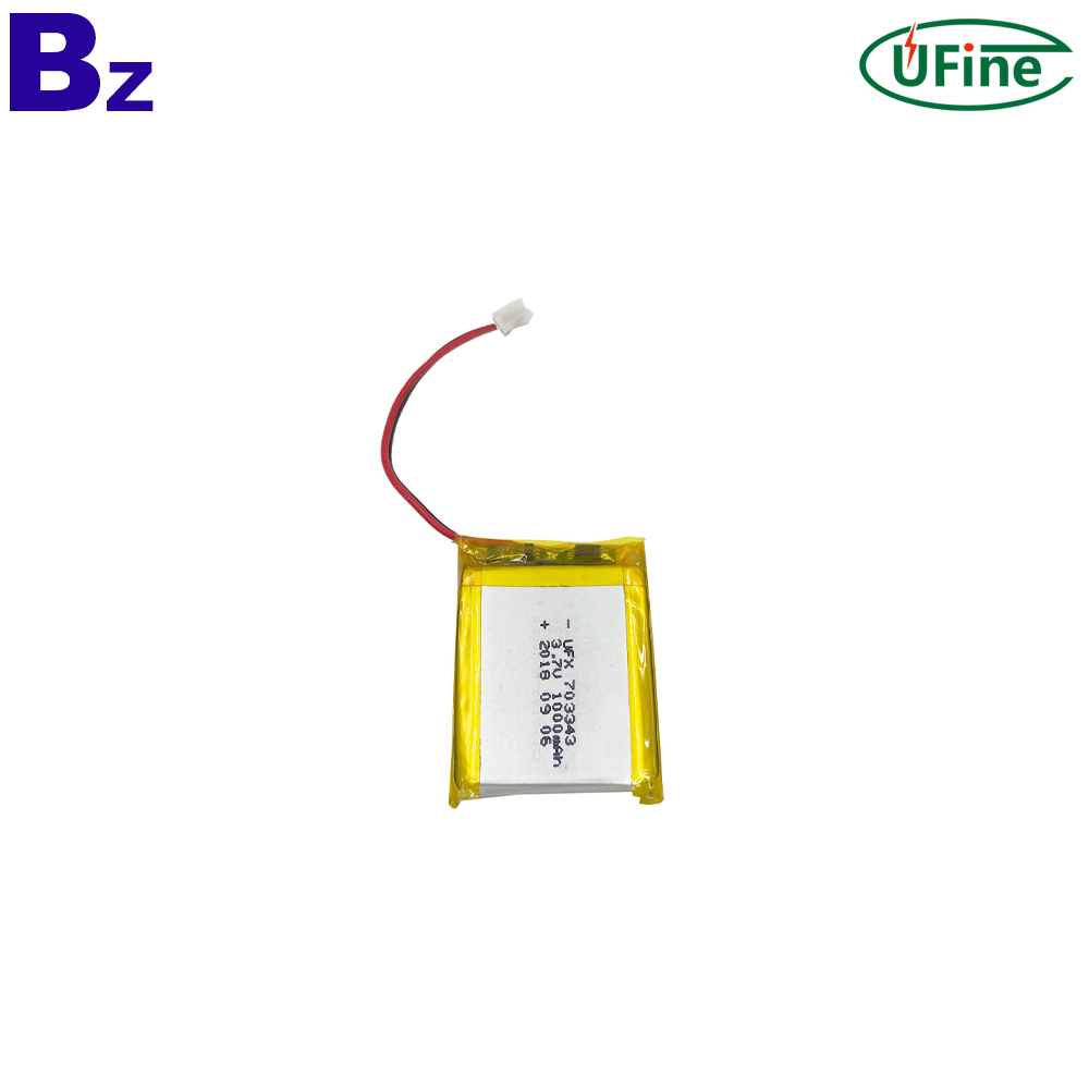 Rechargeable Li-po Battery 3.7V 1000mAh Long Cycle Life for Driving Recorder UFX