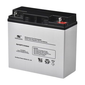12V 20Ah AGM Lead Acid Battery Sealed Maintenance-Free for Solar PV UPS Alarm Systems Sunstone Power