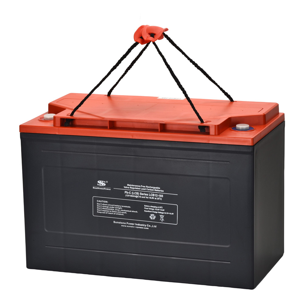 12V 165AH Lead Carbon Battery Long Cycle Life, Fast Charge for Solar Storage and Emergency Power Sunstone Power