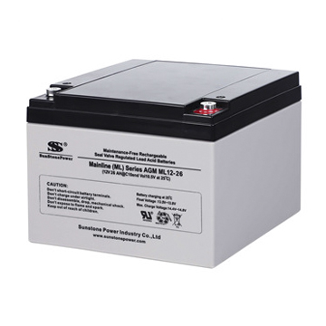 12V 26AH AGM Battery Sealed Lead Acid Rechargeable for UPS Alarm System Emergency Power Sunstone Power