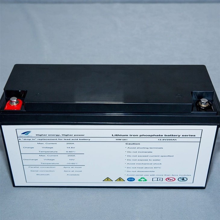 Solar and Lithium Batteries 12.8V 100Ah/200Ah LiFePO4 Lightweight Long Cycle Life for RV Marine Solar Storage