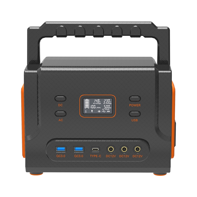 Outdoor Solar Power Generator 500W Lithium Battery Portable Power Station for Camping and Emergency Backup
