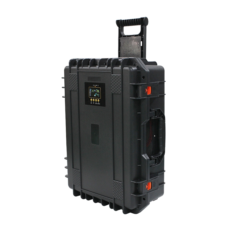 Trolley Mobile Solar Generator 5000W Portable Power Station with Sine Wave Inverter for Outdoor Emergency Backup Power
