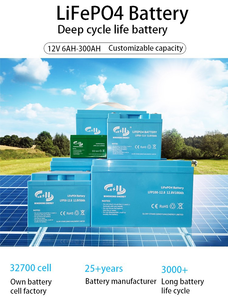 12v 300ah Lifepo4 Battery Pack High-Capacity Deep Cycle Lithium Iron Phosphate Battery for Solar Energy Storage and Off-Grid Systems
