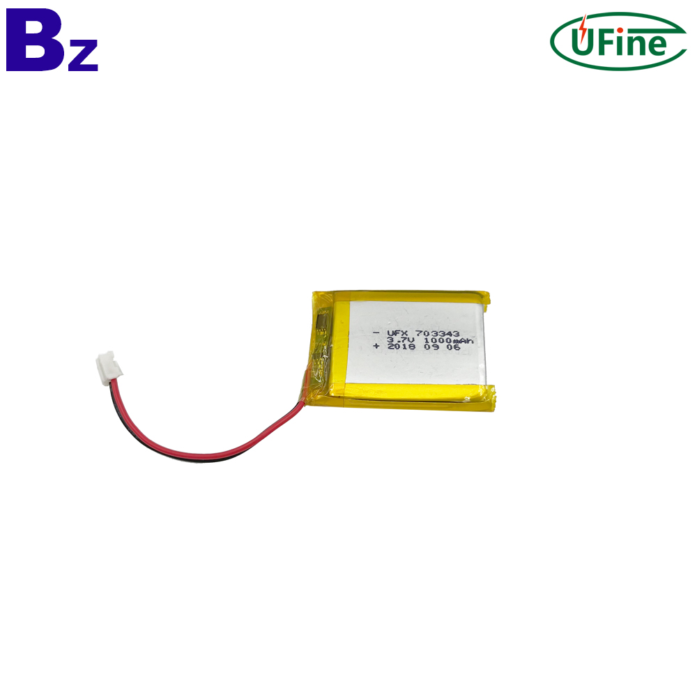 Rechargeable Li-po Battery 3.7V 1000mAh Long Cycle Life for Driving Recorder UFX