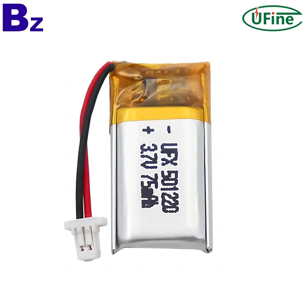 Lipo Cell Factory Wholesale 501220 3.7V 75mAh Lithium Polymer Battery for Makeup Mirror UFX