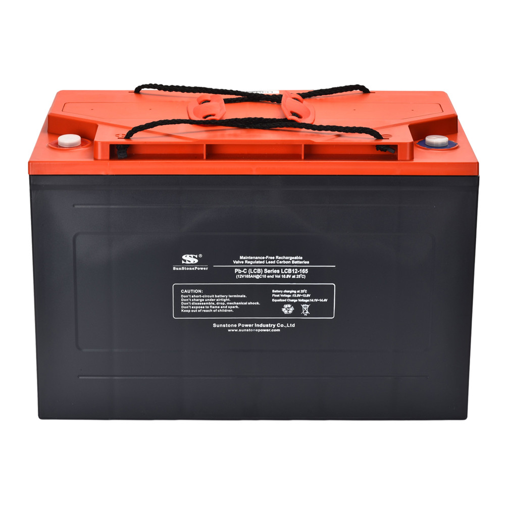 12V 165AH Lead Carbon Battery Long Cycle Life, Fast Charge for Solar Storage and Emergency Power Sunstone Power