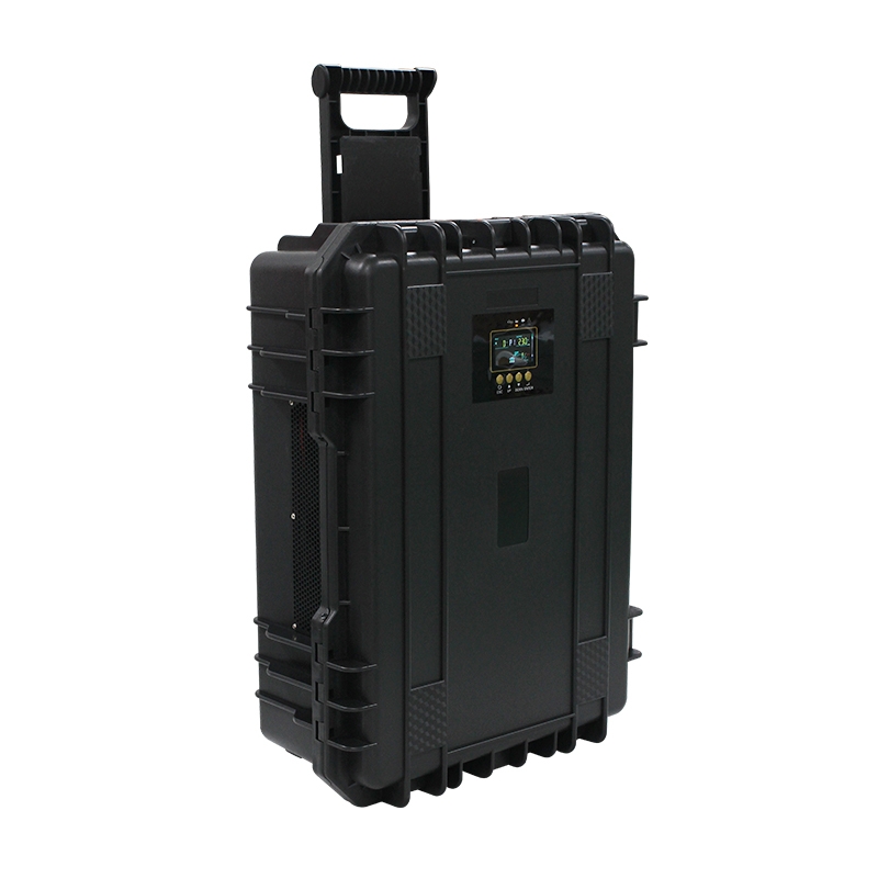 Trolley Mobile Solar Generator 5000W Portable Power Station with Sine Wave Inverter for Outdoor Emergency Backup Power