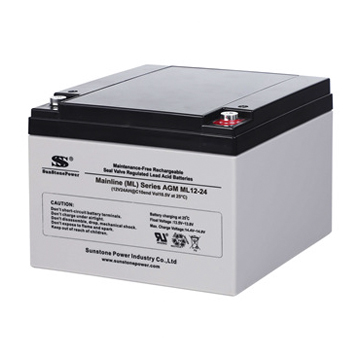 12V 24AH AGM Battery Sealed Maintenance-Free UPS Backup Power Supply for Security Systems Sunstone Power